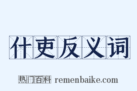 什吏反义词是什么意思的图片